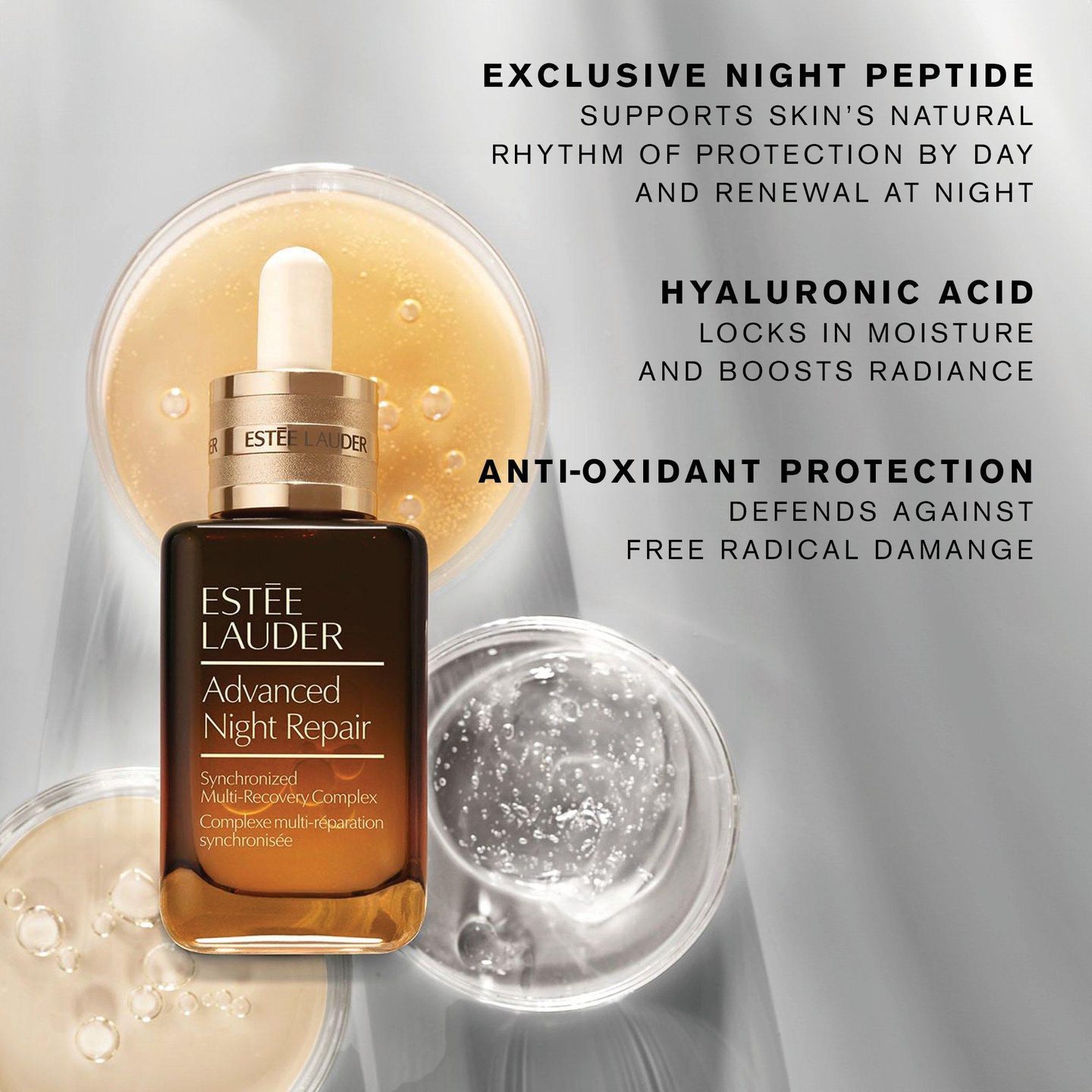 Сыворотка Advanced Night Repair Multi-Recovery с гиалуроновой кислотой и пептидами — фото 4
