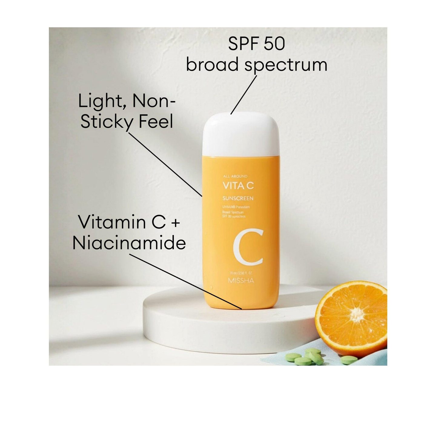 Солнцезащитный крем All Around Vita C SPF50 — фото 3