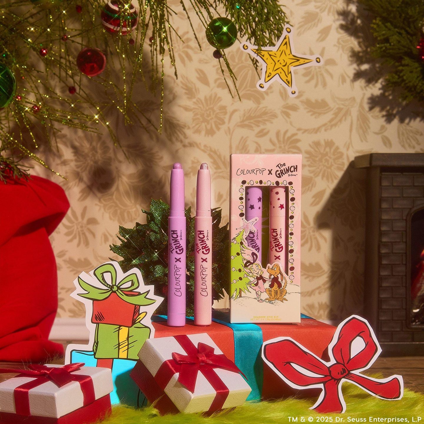 Набор теней ColourPop x Grinch Liked Christmas a Lot Shadow Stix — фото 5