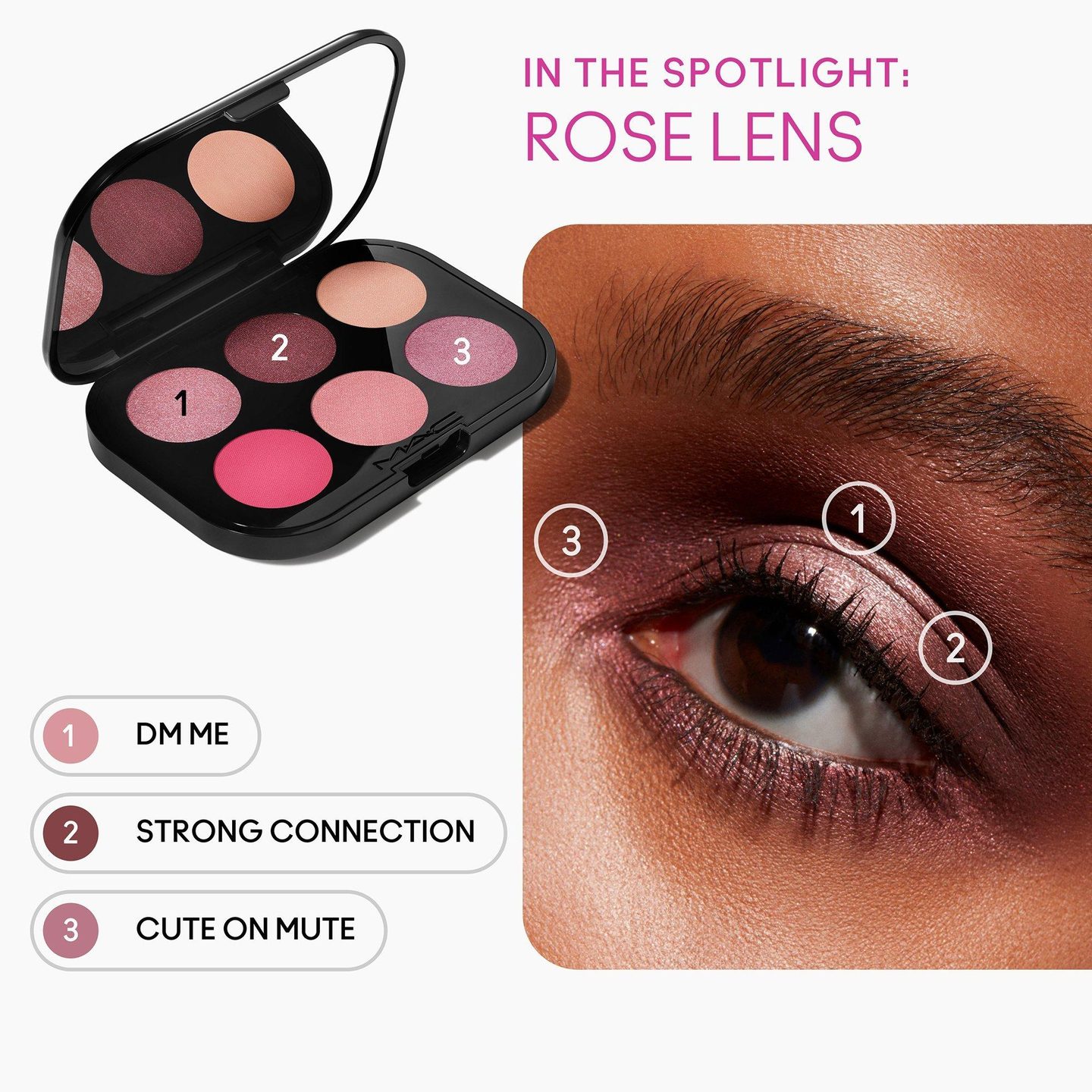 Палитра теней для век Connect In Colour Rose Lens — фото 4