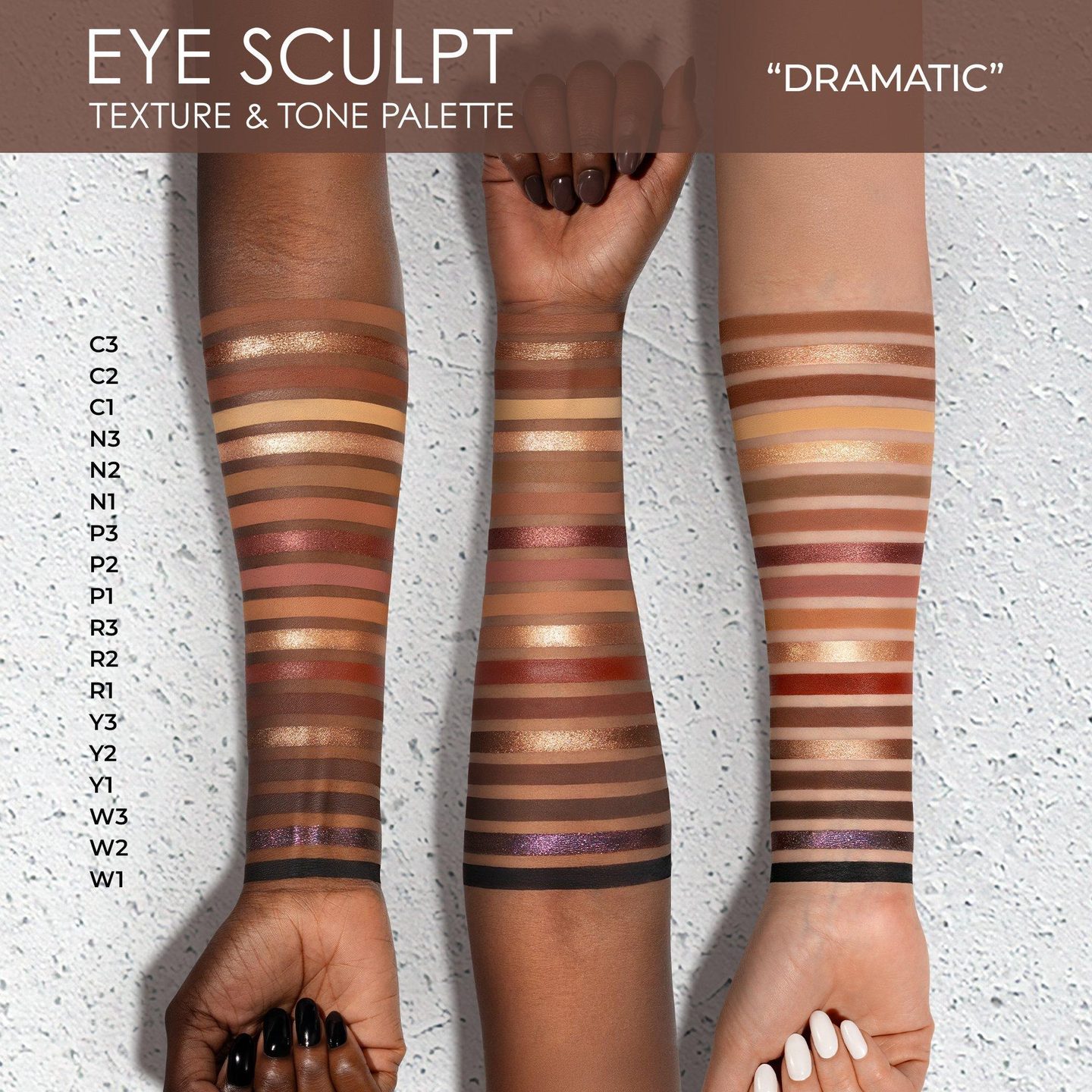 Палитра теней для век Eye Sculpt Texture & Tone - Драматическая — фото 3