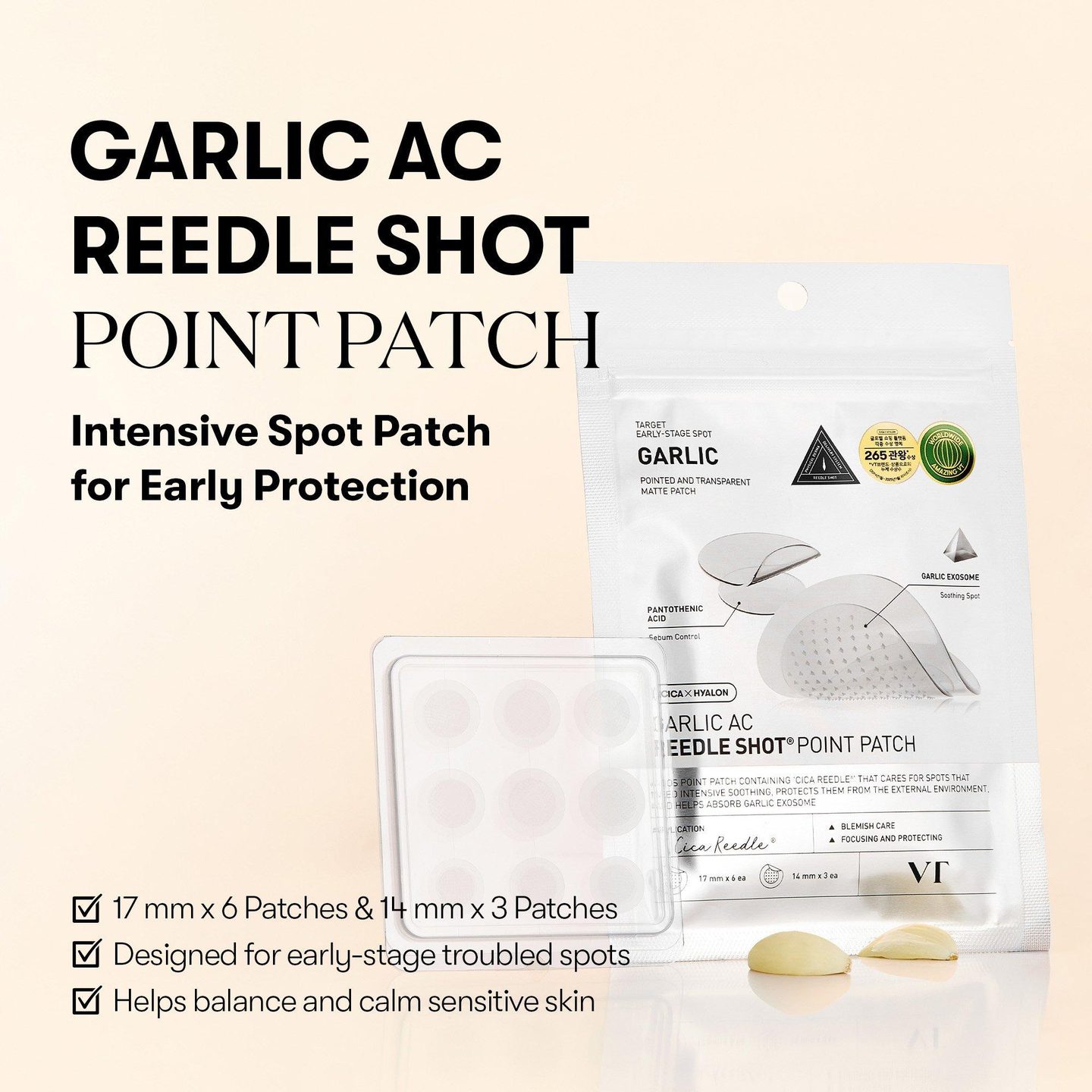 Патч для точечного ухода Garlic AC Reedle Shot — фото 2