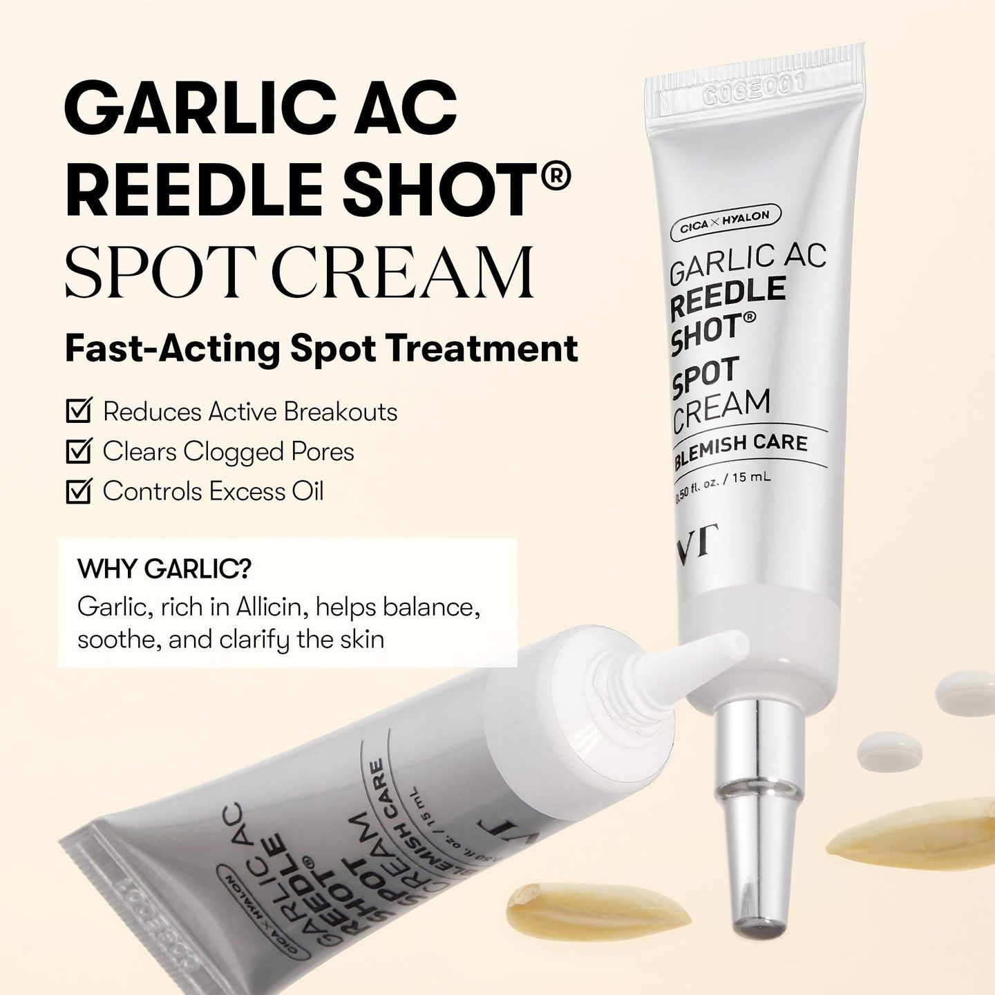 Крем для точечного нанесения Garlic AC Reedle Shot Spot — фото 2
