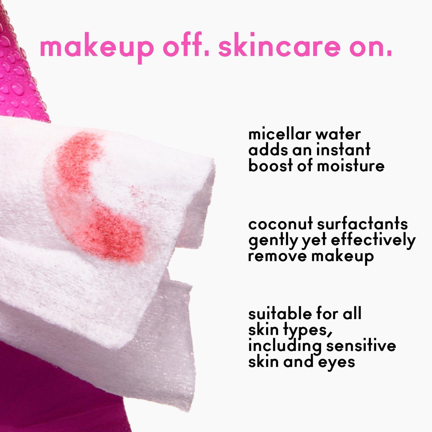 Салфетки для снятия макияжа с мицеллярной водой Get Unready — фото 3