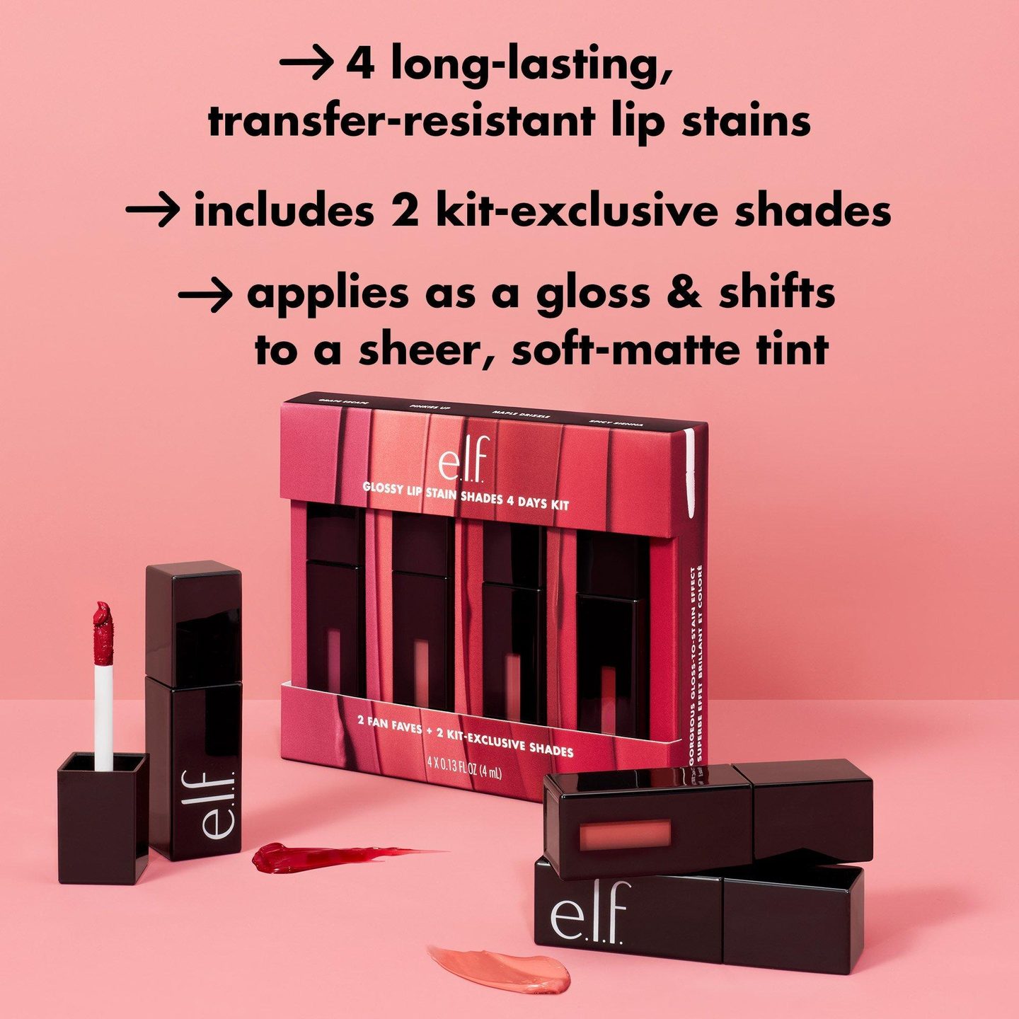 Набор губных тинтов Glossy Lip Stain Shades 4 Days — фото 6