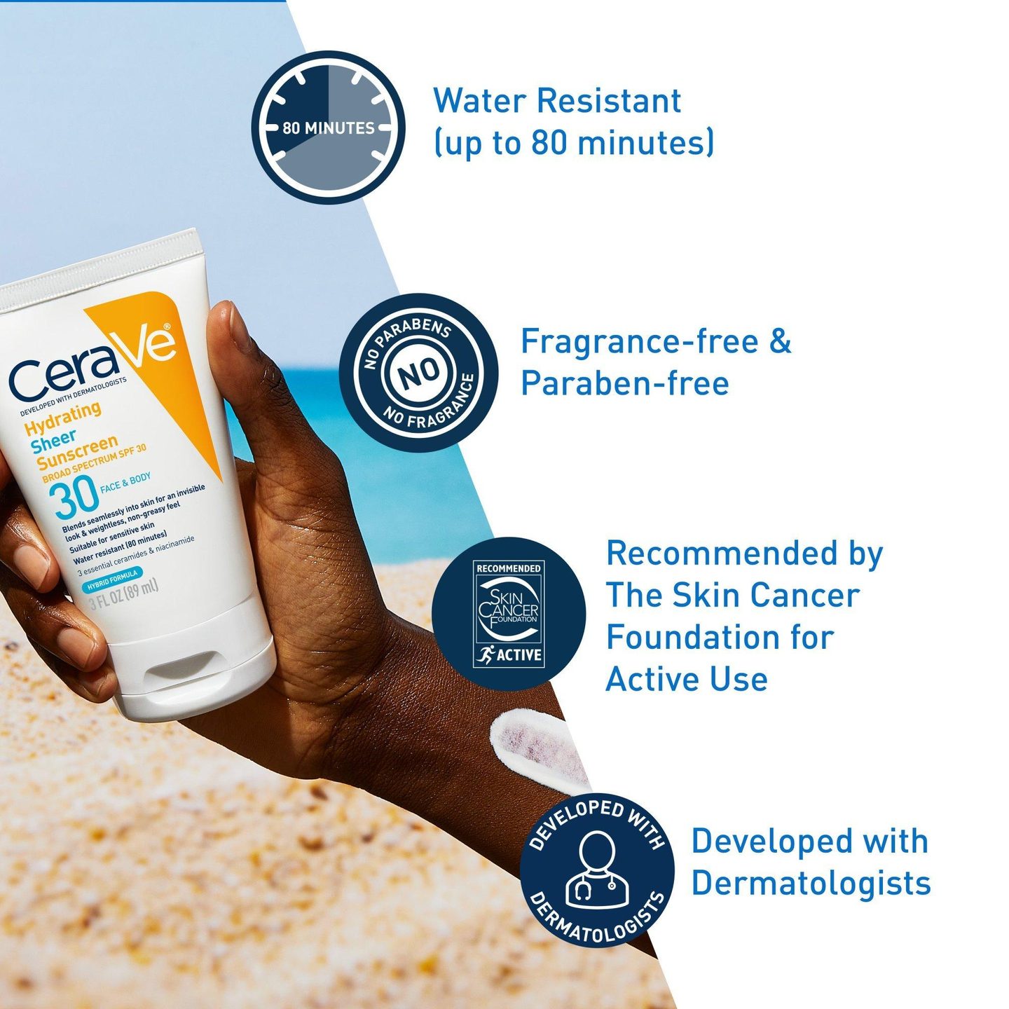 Увлажняющий легкий солнцезащитный крем SPF 30 для лица и тела — фото 2