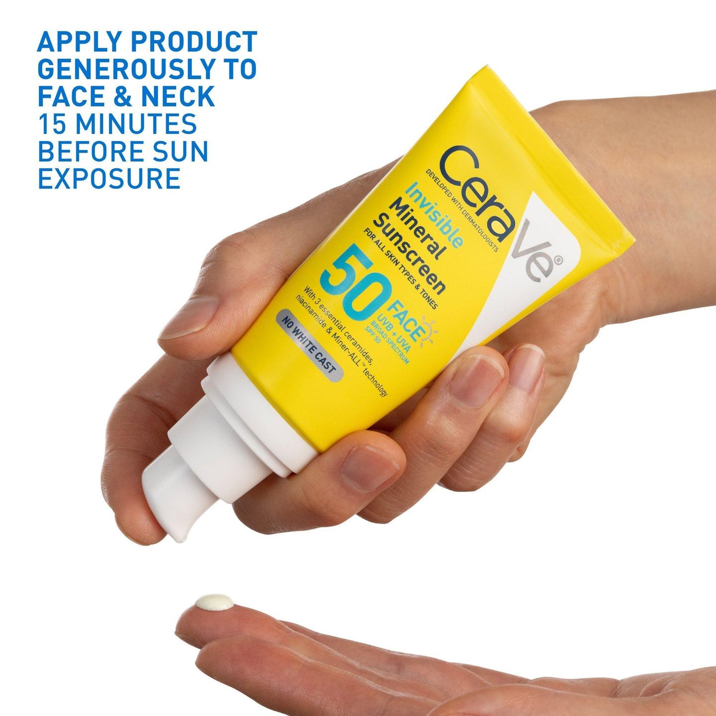 Невидимый минеральный солнцезащитный крем SPF 50 для лица — фото 3
