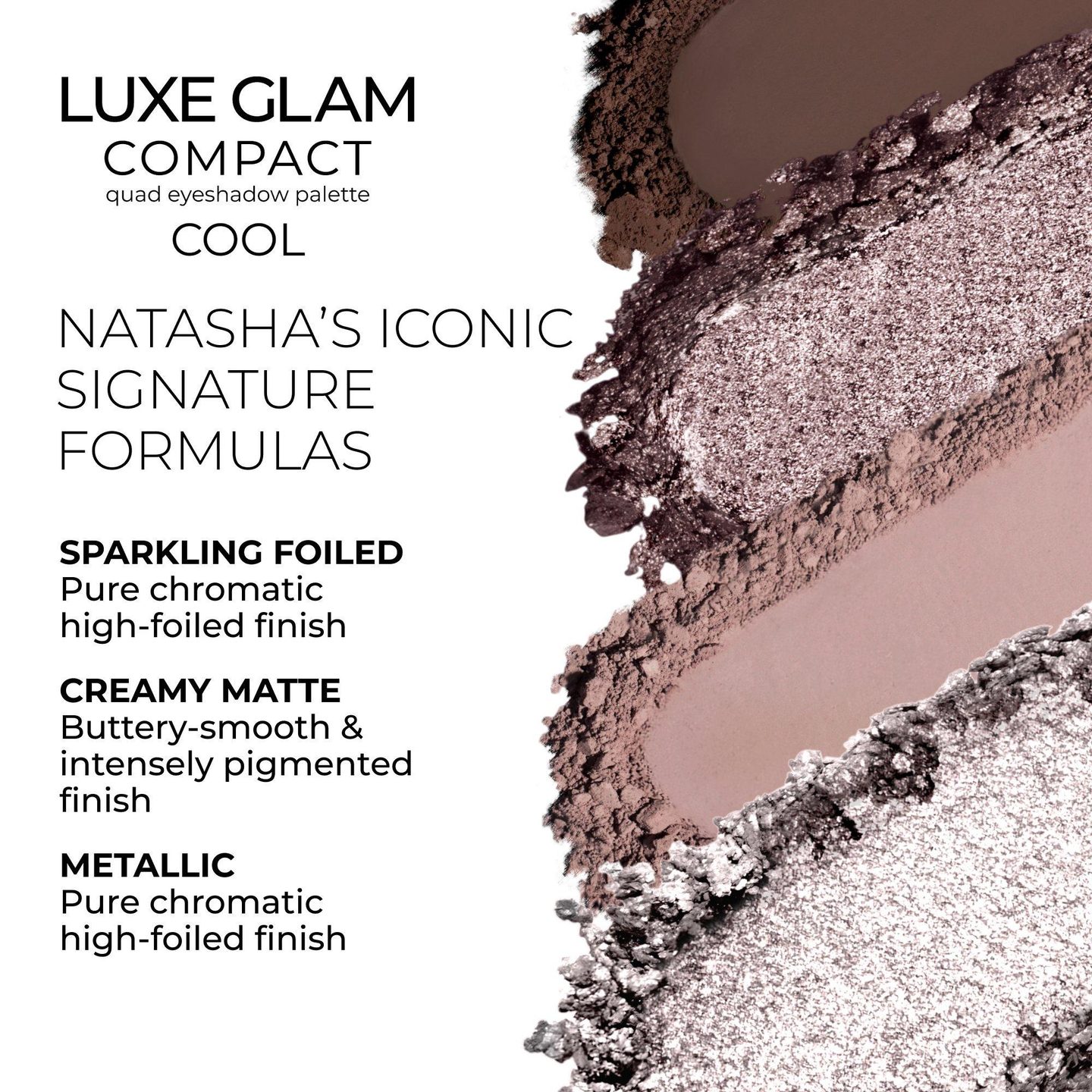 LUXE GLAM COMPACT Палитра теней для век Quad — фото 6