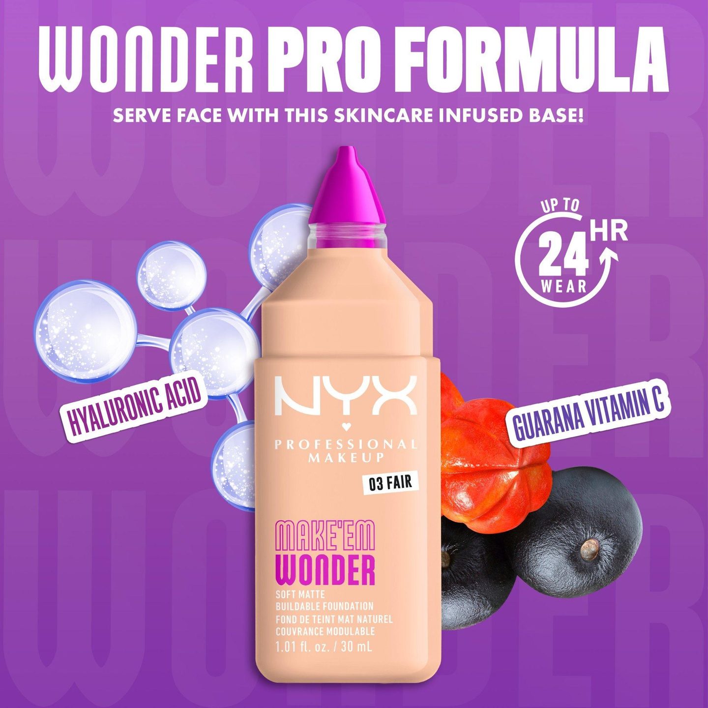 Make 'EM Wonder, 24-часовой мягкий матирующий тональный крем — фото 3