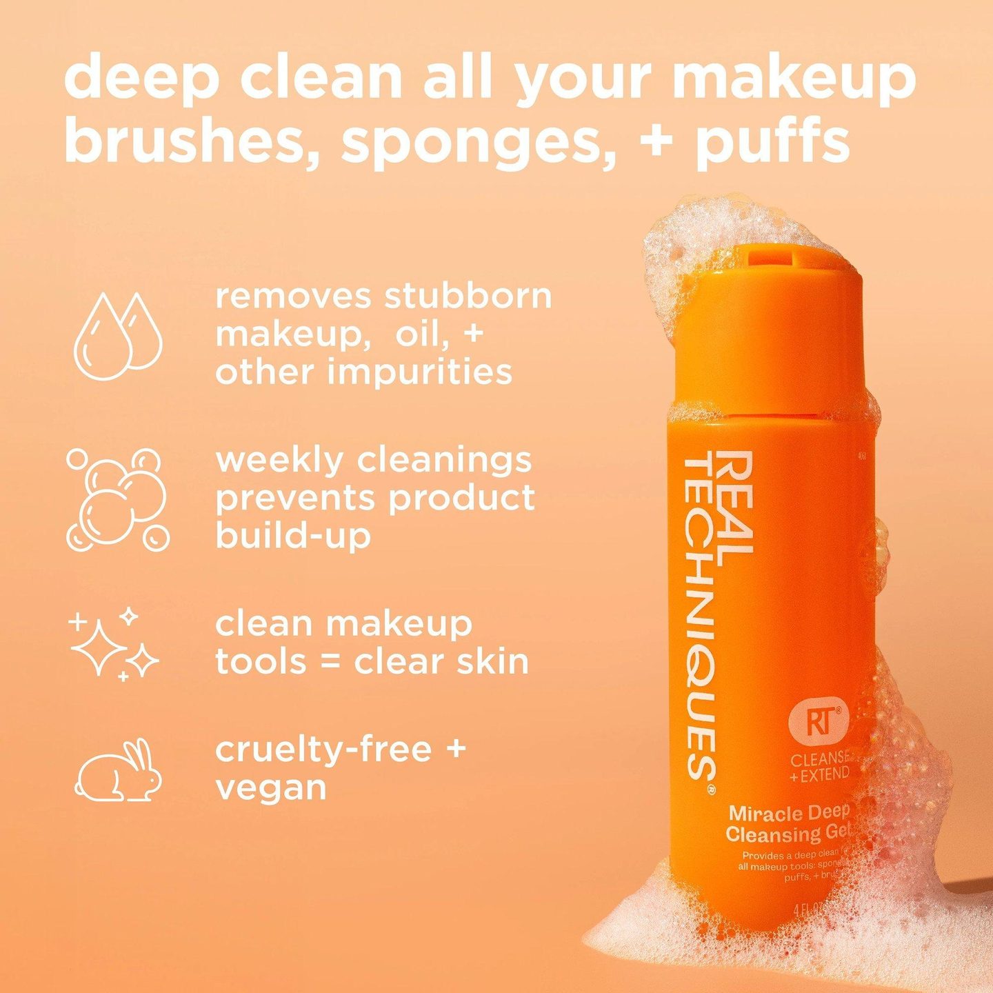 Гель для очищения кистей и спонжей Miracle Deep Brush + Sponge — фото 2