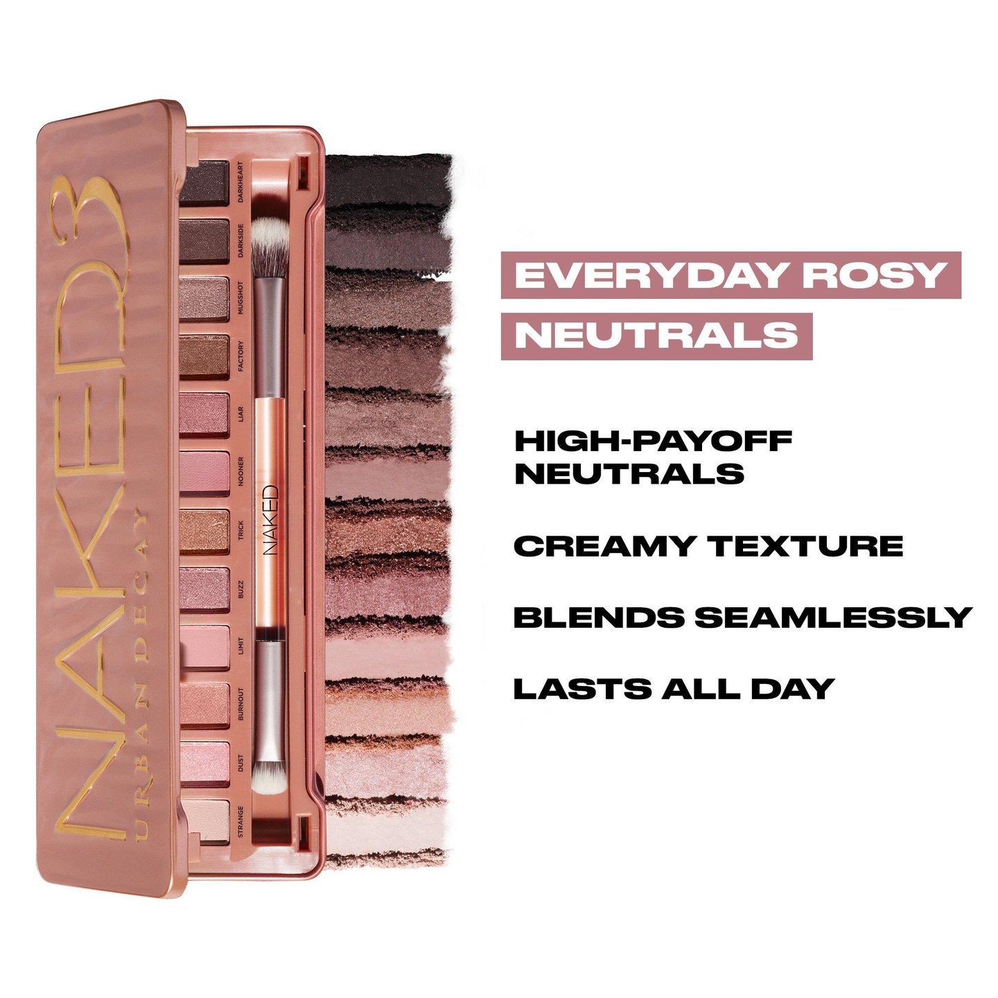 Палетка теней для век Naked3 Soft Pink — фото 7