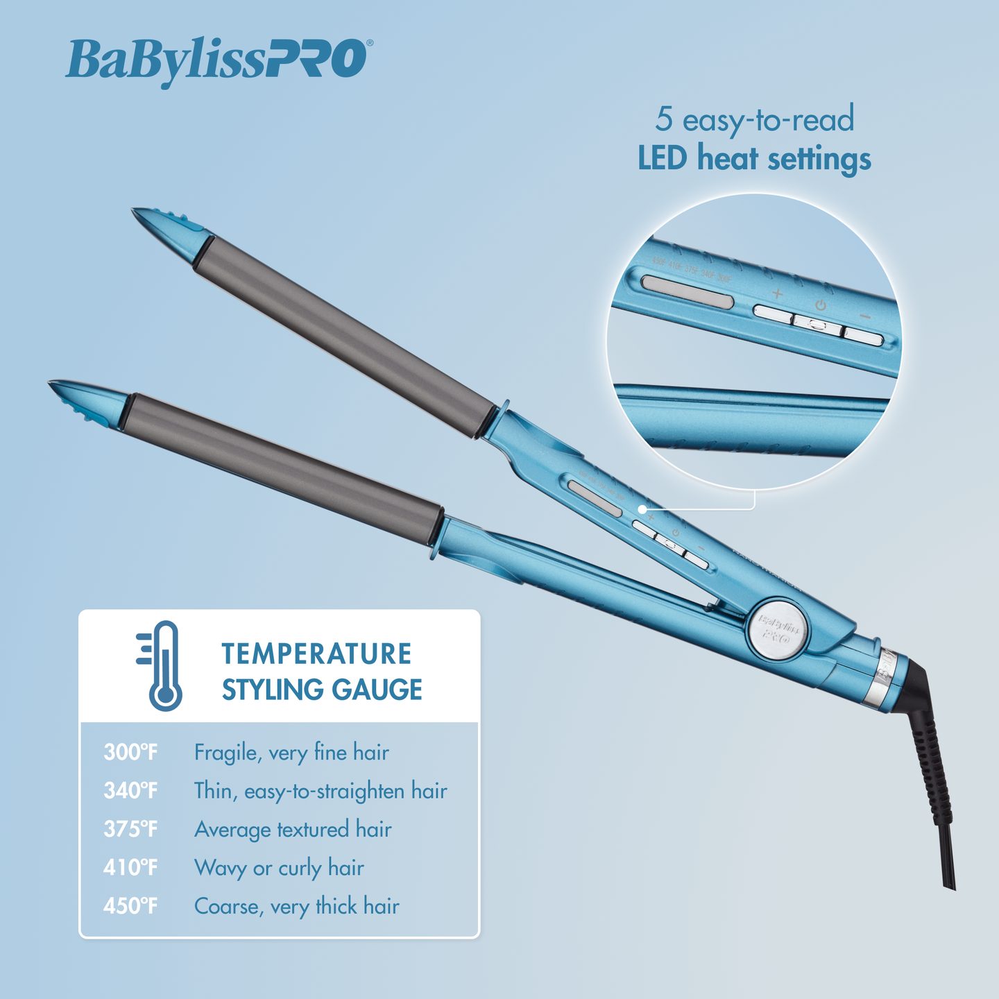Выпрямитель BaBylissPRO Nano Titanium™ с изогнутыми пластинами — фото 4