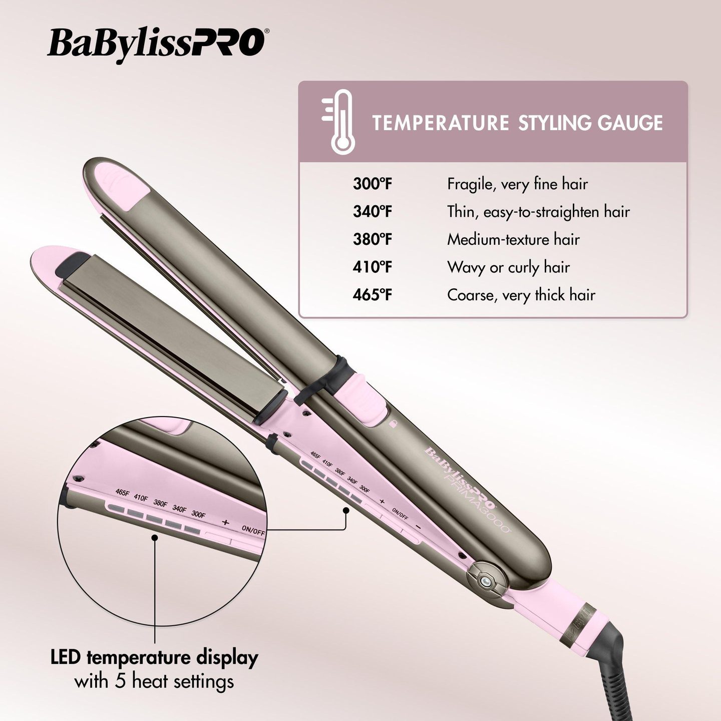 Выпрямитель BaBylissPRO Nano Titanium LE Prima 3000 1.25" — фото 4