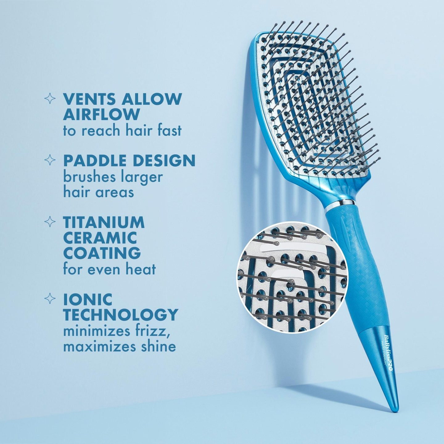 Щетка для сушки волос с вентиляцией Nano Titanium — фото 5