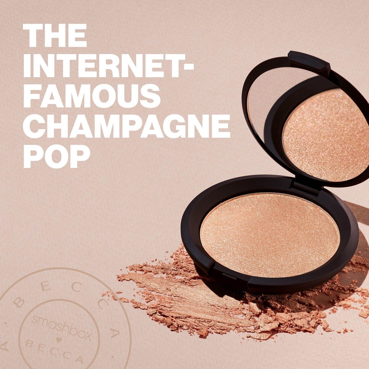 Smashbox X BECCA Мини хайлайтер Shimmering Skin Perfector Pressed — фото 3