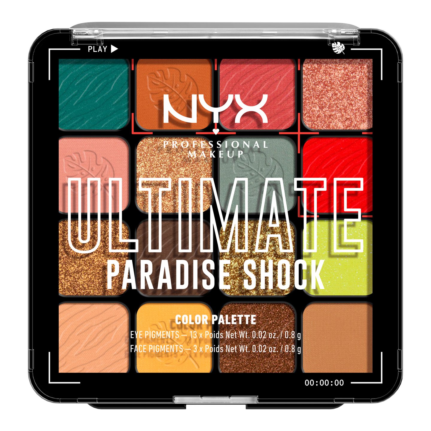 Палитра теней Ultimate Color Shadow Palette Paradise Shock — фото 7