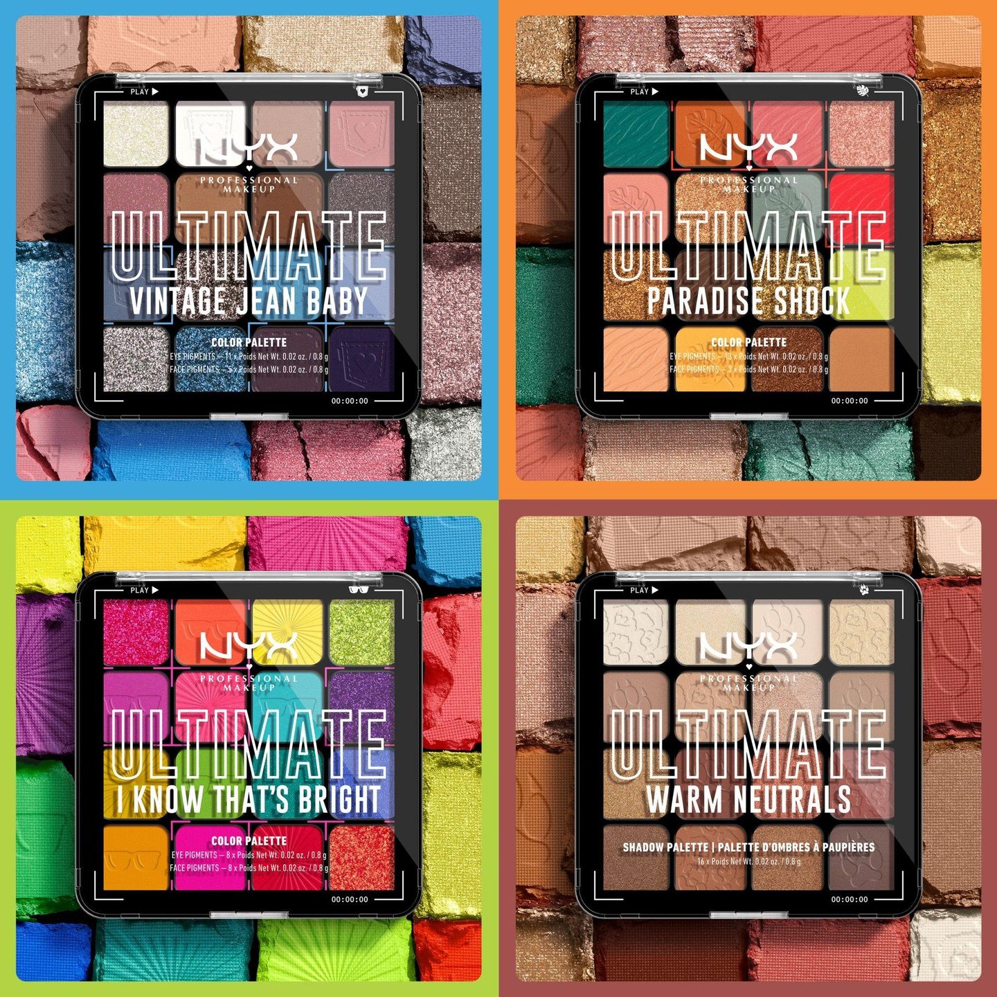 Палитра теней Ultimate Color Shadow Palette Paradise Shock — фото 8